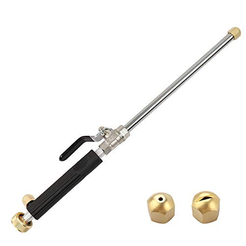 High Pressure Power Washer wand  Hydro Jet Water Hose NozzleWatering Sprayer Cleaning Tool Wand Lance for Gutter Patio Car Pet Window Glass Black