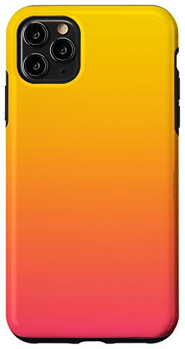 iPhone 11 Pro Max Sunset Gradient Solid Colors Yellow Orange Pink Fucsia Case