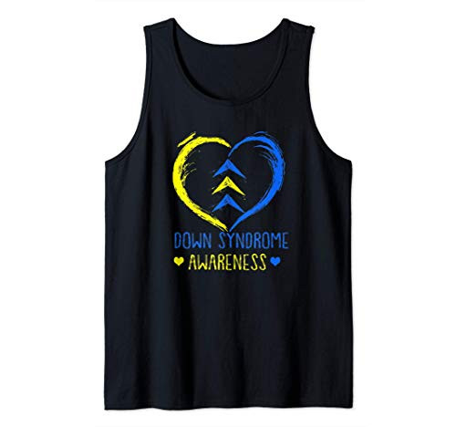 Down Syndrome Heart Trisonomy 21 Extra Chromosome Tank Top