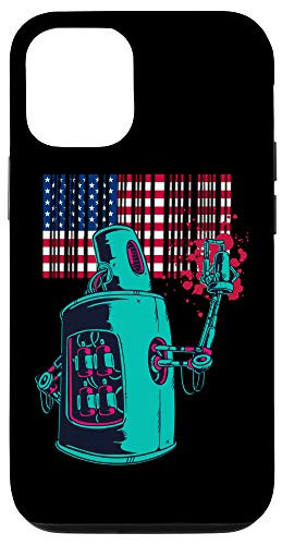 iPhone 12-12 Pro USA Heritage American Roots Robot Spray Paint Case