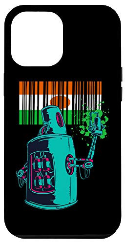 iPhone 12 Pro Max Niger Heritage Nigerien Roots Robot Spray Paint Case