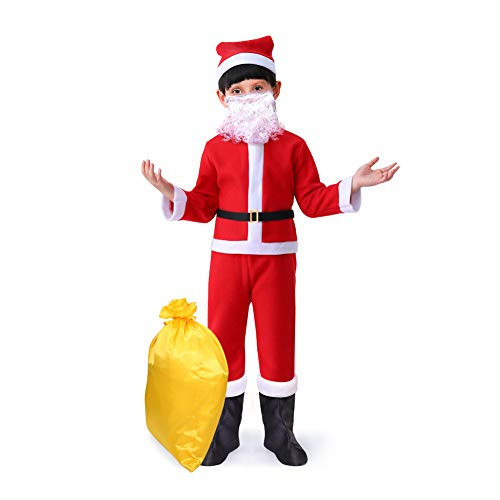 Bailamos Complete Santa Claus Christmas Suit Kids Costume Xmas Party Cosplay Children -Extra Large- Red