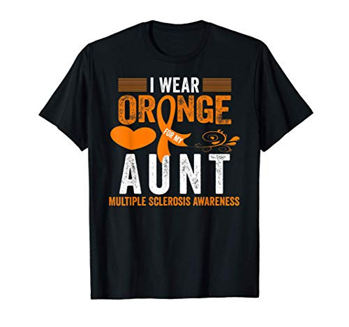 I Wear Orange For My Aunt MS Multiple Sclerosis Awareness T-Shirt