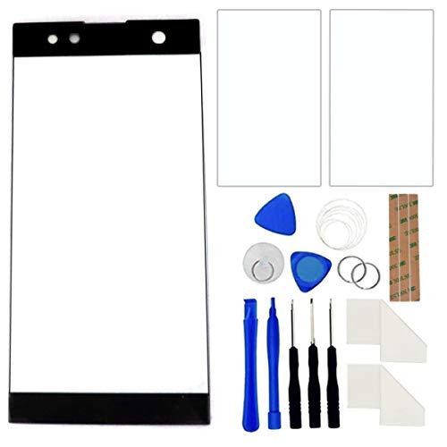 FainWan Front Screen Glass Outer Panel Lens Replacement  plusOCA Repair Tools Kit Compatible with Sony Xperia XA2 Ultra H4213 H4233 H3213 H3223 6.0inch Black Adhesive