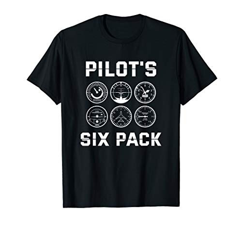 Pilot's Six Pack Instrument Panel Pilot T-Shirt