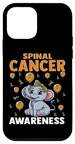 iPhone 12 mini Spinal Cancer Awareness Spine Cancer Related Orange Ribbon Case