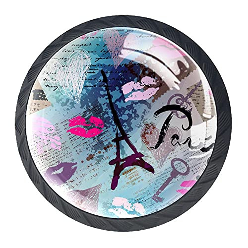 Drawer Knobs Pull Cabinet Handles Knobs Round Crystal Glass Decorative KnobsFancy Paris