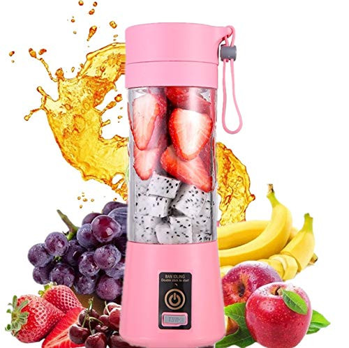 Electric Portable Juicer Blender Cup Household Fruit Mixer with Six Blades in 3D 380ml USB Rechargeable Juice Blender Magnetic Secure Switch Electric Fruit Mixer -1-