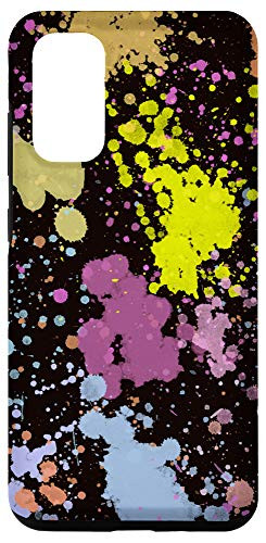 Galaxy S20 Paint Splattered Design on Black Case