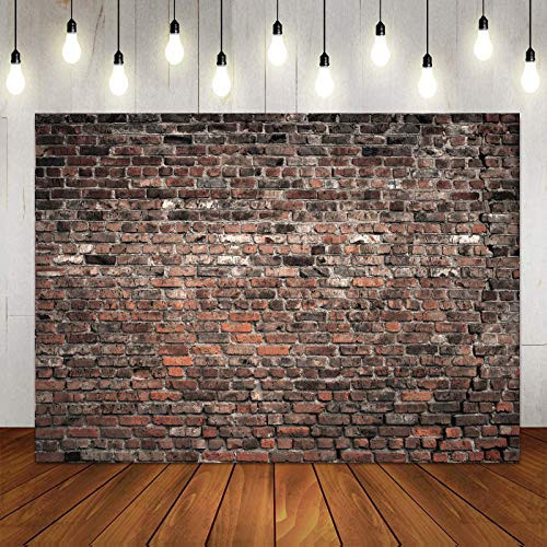 LTLYH 7x5ft Red Brick Wall Photography Backdrop Vintage Theme Stone Brick Design Photography Background Baby Birthday Party Decoration Photo Booth Studio Prop 135