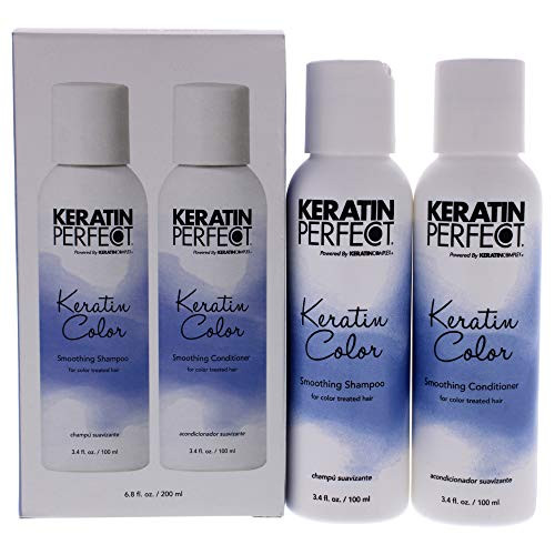 Keratin Perfect Color Travel Duo Shampoo and Conditioner- For Color Treated Hair Softens and Protects - Prolongs Keratin Treatment No Added Sulfates-Sodium Chloride 3.4 Oz Keratin Perfect Color Travel Duo Shampoo and Conditioner- For Color Treated Hair Softens and Protects - Prolongs Keratin Treatment No Added Sulfates-Sodium Chloride 3.4 Oz