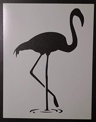 OutletBestSelling Reusable Sturdy Flamingo Pink Bird 8.5" x 11" Custom Stencil