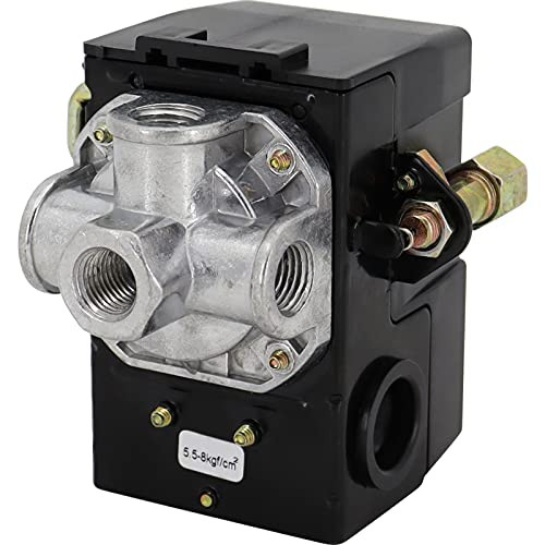 Air Compressor Pressure Switch 95-125 PSI Control Unloader LF10-4H 95-125 PSI 20A 4 Port Pressure Control Switch Valve NPT 1-4