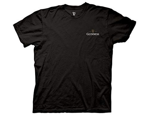 Ripple Junction Guinness Adult Unisex Extra Stout Stamp Light Weight 100 percent Cotton Crew T-Shirt 2XL Black