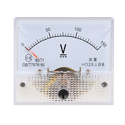uxcell DC 0-150V Analog Panel Voltage Gauge Volt Meter 85C1 2.5 percent Error Margin