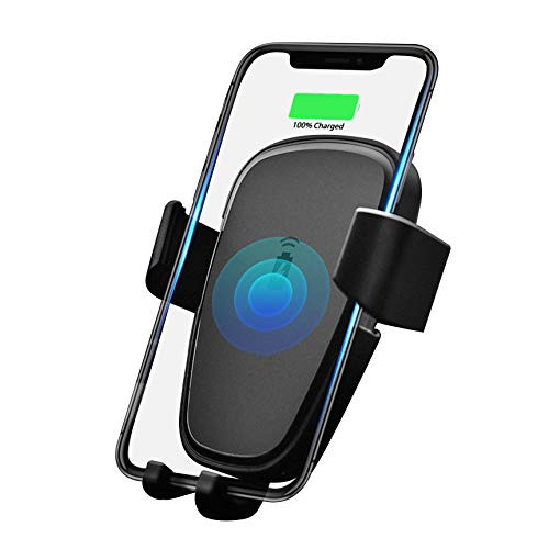 DLW 10W Wireless Charger Universal Smartphone Wireless Fast Car Mount,Air Vent Phone Holder, 10W Compatible for Samsung Galaxy S9/S9+/S8/S8+/Note 8, 7.5W Compatible for iPhone Xs Max/Xs/XR/X/ 8/8 Plus