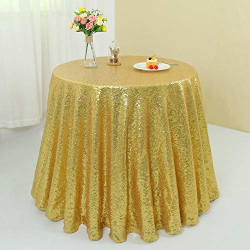 Zdada Glitter Gold Sequin Tablecloth - 72in Round Tablecloth Sequin Sparkly Overlay Table Cloth Wedding Party Banquet Table Linen Zdada Glitter Gold Sequin Tablecloth - 72in Round Tablecloth Sequin Sparkly Overlay Table Cloth Wedding Party Banquet Table Linen