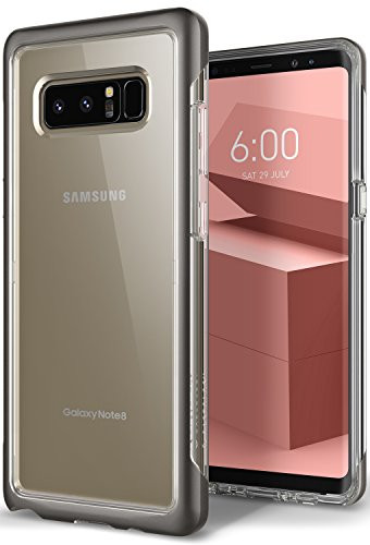 Caseology Skyfall for Galaxy Note 8 Case (2017) - Clear Back & Slim Fit - Warm Gray