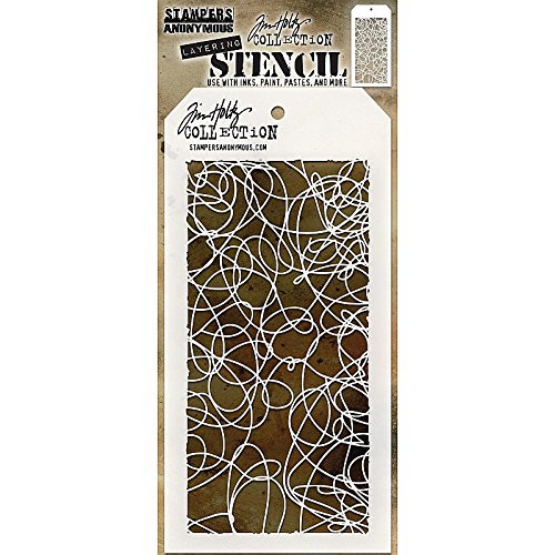 Stampers Anonymous Tim Holtz Doodle Stencil Transparent