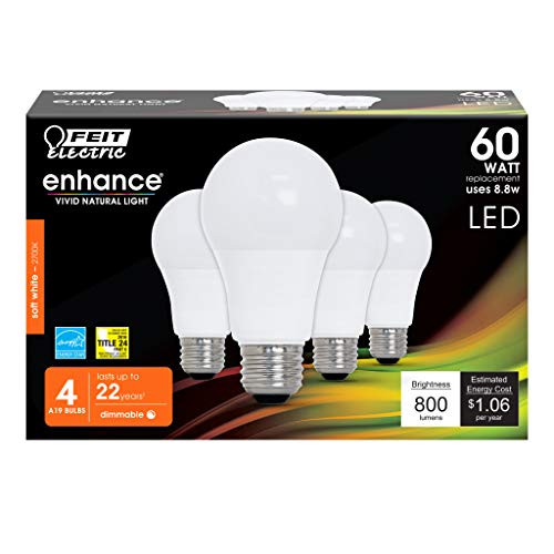 FEIT ELECTRIC OM60DM/927CA/4 60W A19 27K LED BULB