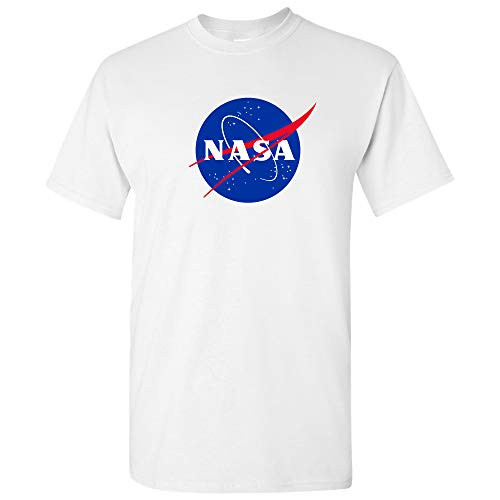 NASA Logo - National Aeronautics and Space Administration T Shirt - Large - White