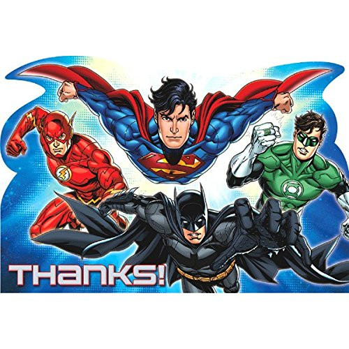 Justice League "Thank You" Postcards, Party Favor
