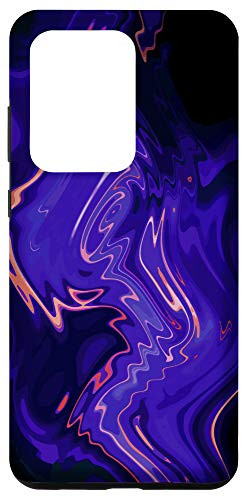 Galaxy S20 Ultra Acrylic Paint Pouring Abstract Artwork Pattern Purple Violet Case
