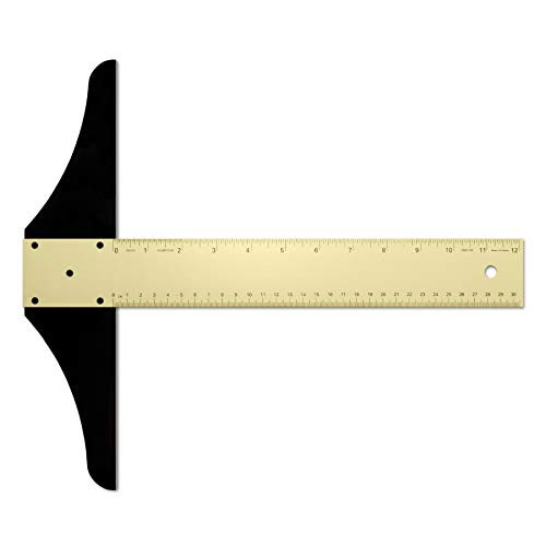 Alumicolor 12-inch Professional Aluminum T-Square for Art Framing  and  Drafting Gold