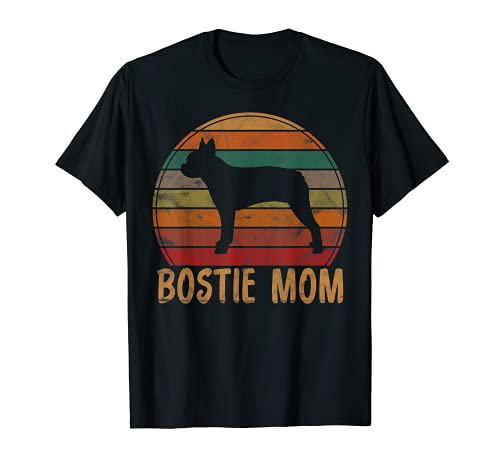 Retro Boston Terrier Mom Dog Mother Pet Bostie Mama T-Shirt Retro Boston Terrier Mom Dog Mother Pet Bostie Mama T-Shirt