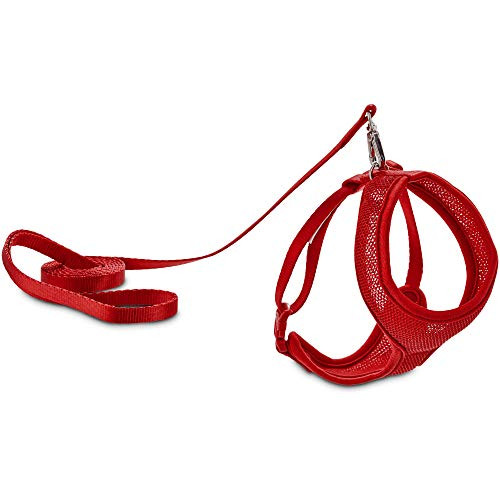 Petco Brand - Good2Go Red Mesh Cat Harness  and  Lead Set Standard