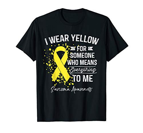 I Wear Yellow Shirt Sarcoma Cancer Yellow Ribbon Awareness