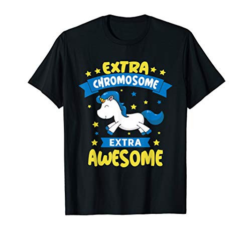 Extra Chromosome Unicorn Down Syndrome Awareness T-Shirt