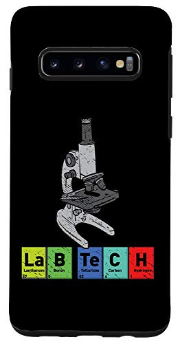 Galaxy S10 Funny Lab Tech Microscope Biology Scientist Periodic Table Case