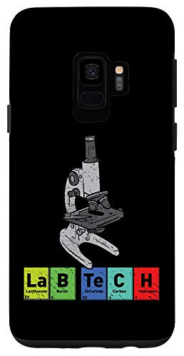 Galaxy S9 Funny Lab Tech Microscope Biology Scientist Periodic Table Case