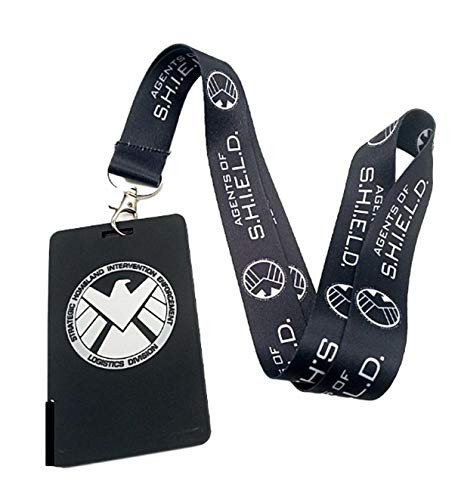 Agents of Shield Black Id Holder Lanyard Keychain