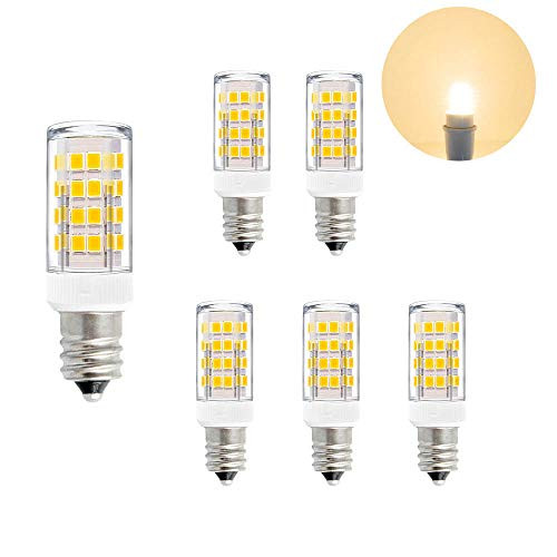 E12 SES LED Light Bulbs Capsule Bulbs Small LED Corn Light Bulbs 5W AC110-120V 400Lm Warm White 3000K Chandelier Candelabra Light Bulbs 6 Pack by Enuotek