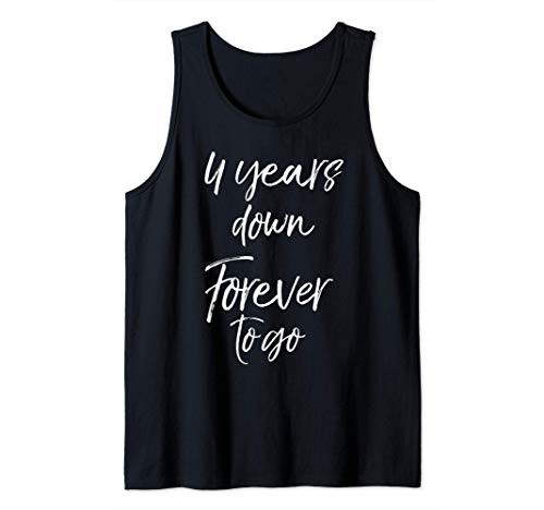 4th Anniversary Gifts for Couples 4 Years Down Forever to Go Tank Top
