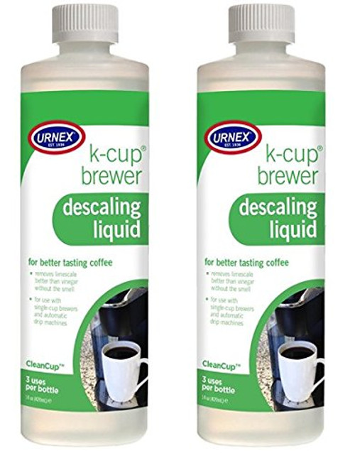 Urnex K-Cup Descaler Solution - 6 Uses - CleanCup Descaling Solution Use with Keurig K Cup and Drip Coffee Machine