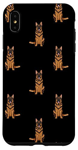 iPhone XS Max Big German Shepherd Pattern Dog Black Case