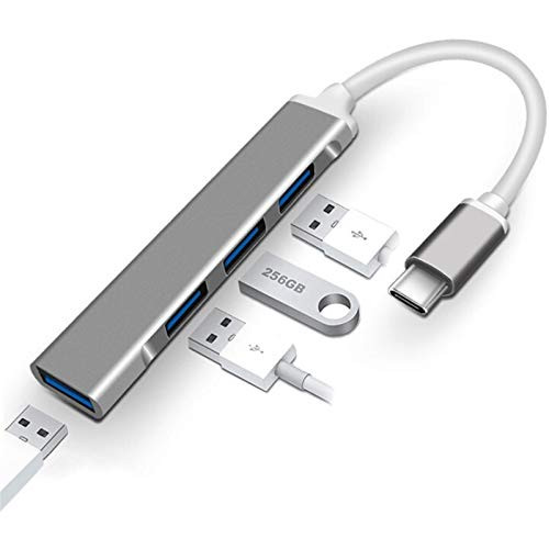 DANGAO USB 3.0 HUB Splitter Dock Adapter USB-C 3.1Multi Port Adapter Computer -Color - Type C Hub Gray-
