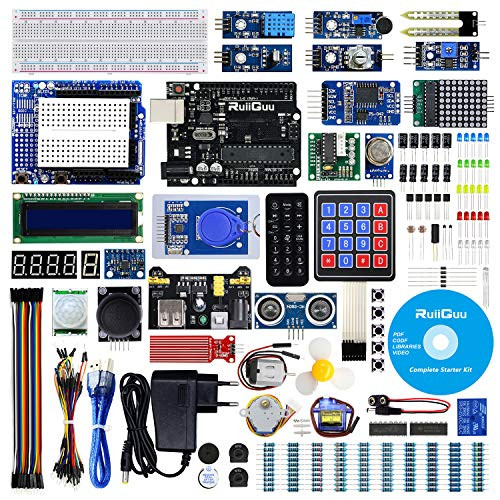 REXQualis Basic Starter Kit Based on Arduino UNO R3 with Tutorial and Controller Board Compatible with Arduino IDE