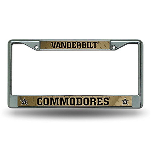 Rico Industries NCAA Vanderbilt Commodores Standard Chrome License Plate Frame Rico Industries NCAA Vanderbilt Commodores Standard Chrome License Plate Frame