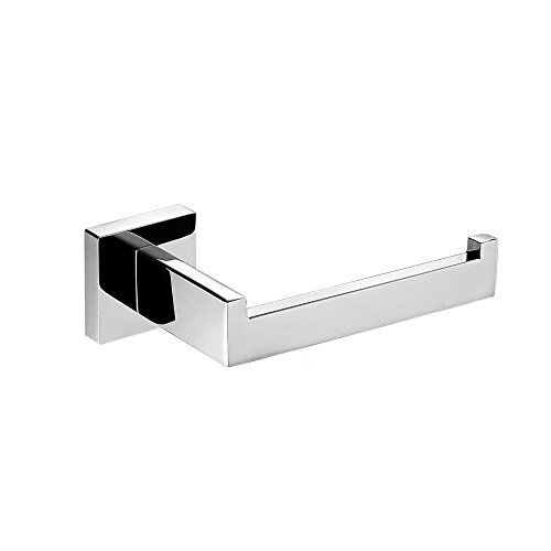 Toilet Paper Holder Dispenser Chrome Paper Towel Holder Bathroom Toilet Tissue Roll Holder Hanger TP Holder Towel Ring Hand Towels Holder Modern Kitchen Bathroom Accessory Stainless Steel Wall Mount