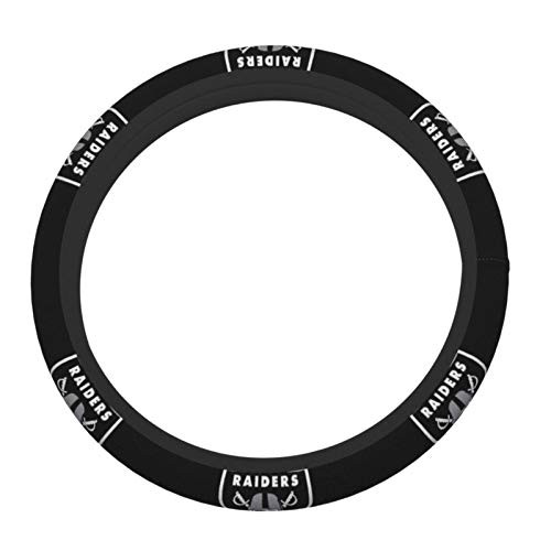 Oakland Raider Steering Wheel Cover Universal 15 Inch Custom Car Breathable Car Steering Wheel Cover.