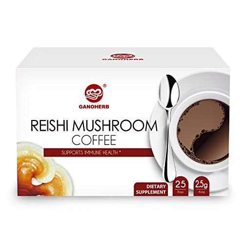 GANOHERB Ganoderma Lucidum Coffee 2 In 1 Instant Black Coffee Lingzhi, Delicious,Nutritious And Flavorful With 100% Certified Organic Reishi Mushroom Spore And Extract GANOHERB Ganoderma Lucidum Coffee 2 In 1 Instant Black Coffee Lingzhi, Delicious,Nutritious And Flavorful With 100% Certified Organic Reishi Mushroom Spore And Extract