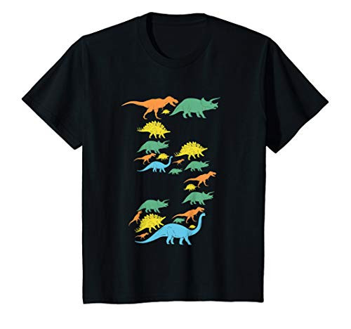 Kids Dinosaur 5th Birthday Gift T-Shirt For 5 Year Old Boys Girls
