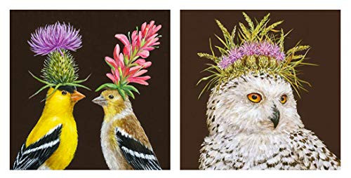 PPD Snow Queen & Goldfinch Couple 3-Ply Paper Beverage Napkins 20 Count - 2 Pack