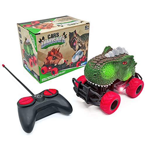 Dinosaur Toy RC Cars 1-34 Scale Dinosaur Toys for Kids 3-5 Remote Control Car Toys for 3-7 Year Old Boys Christmas Birthday Gifts for Kids 34567 Year Old Boys Girls -Green-