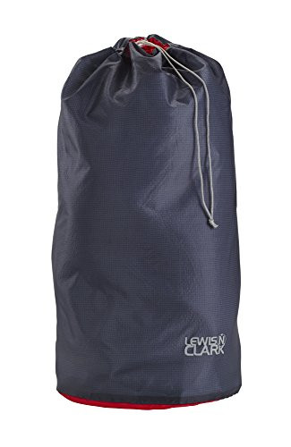 Lewis N. Clark Electrolight Stuff Sack 22in X 10in Charcoal-Red One Size
