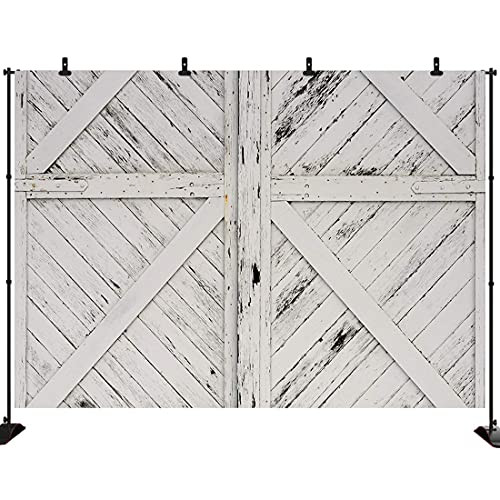 Sensiamz Rustic Barn Door Backdrop Vintage Wooden Photography Background 7x5ft Retro Wood Texture Backdrops Farmhouse Photo Booth Studio Props